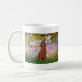 ガーデン – Dark Red Poodle #1 コーヒーマグカップ (左)