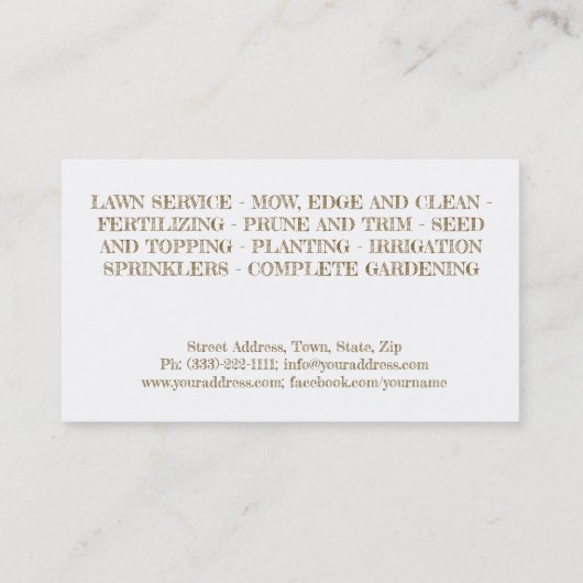 ガーデ地球に優しン気にンとエコのフレンドリー実践 名刺 (裏面)