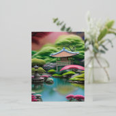 ガーデ日本のン 箔シーズンポストカード (立ち正面)