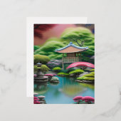 ガーデ日本のン 箔シーズンポストカード (正面/裏面)