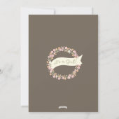 ガーデ魅力的ンフローラリースガールベビーシャワー 招待状 (裏面)