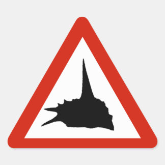 ガートヘッド警告のシール 三角形シール