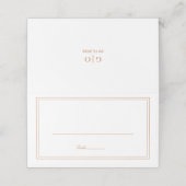 ガートルード燃えたオレンジクラシック色のエレガントな結婚式 プレイスカード (外部開封)