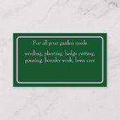 ガードナー・ビジネス・カード 名刺 (裏面)