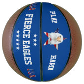 ガードBald Eagle，アメリカ国旗，スター バスケットボール (縦)