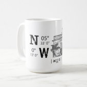 ガーナのアイコンのコーヒーマグ コーヒーマグカップ (正面左)