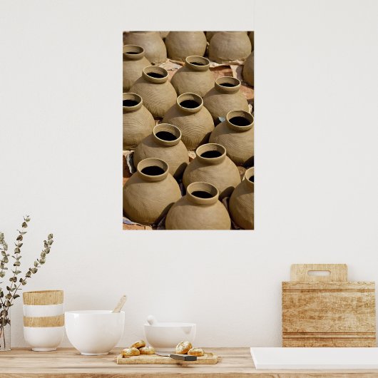 ガーナのアシャンティ地方の陶器村 ポスター (キッチン)