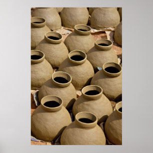 ガーナのアシャンティ地方の陶器村 ポスター