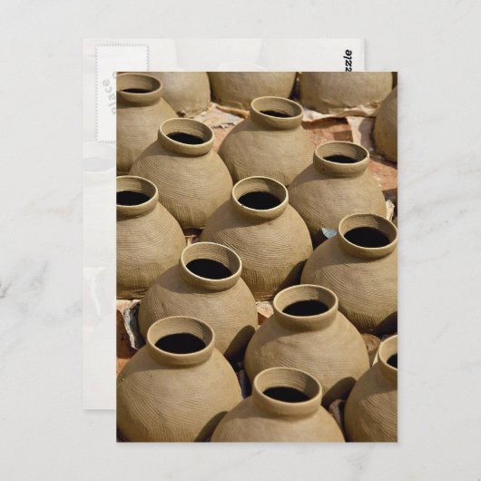 ガーナのアシャンティ地方の陶器村 ポストカード (正面/裏面)