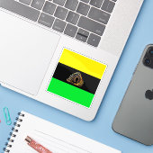 ガーナのアシャンティ州旗 シール (ノートパソコンとiPhone)