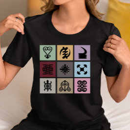 ガーナのアディンクラシンボル - アフリカの伝統と知恵 Tシャツ