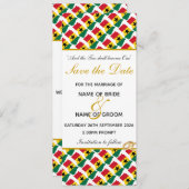 ガーナのクリスチャン式結婚披露宴 セーブザデート (正面/裏面)