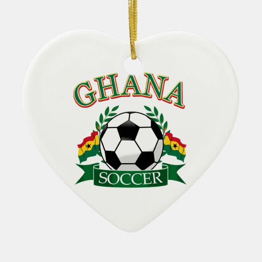 ガーナのサッカーのデザイン セラミックオーナメント (正面)