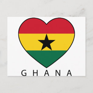 ガーナのサッカーハート「GHANA」 – Herz ポストカード
