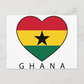ガーナのサッカーハート「GHANA」 – Herz ポストカード
