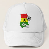 ガーナのサッカーボールのギフトのガーナの地図の旗 キャップ (正面)