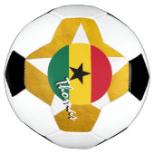 ガーナのサッカー&金ゴールドガーナ国旗 サッカーボール (回転)