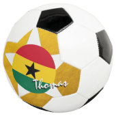 ガーナのサッカー&金ゴールドガーナ国旗 サッカーボール (3/4)