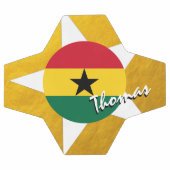 ガーナのサッカー&金ゴールドガーナ国旗 サッカーボール (フラット)