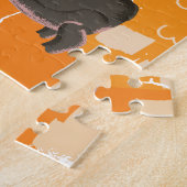 ガーナのヴィンテージ旅行ポスター ジグソーパズル (側面)