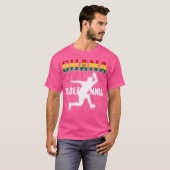 ガーナの卓球愛好家のためのジャージ ガーナ ピンバッジ Tシャツ (正面フル)