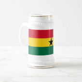 ガーナの国旗 ビールジョッキ (正面左)