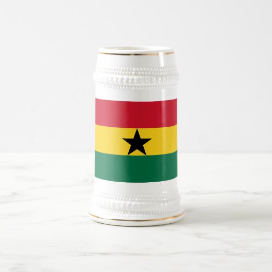 ガーナの国旗 ビールジョッキ (中央)