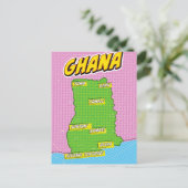ガーナの地図 ポストカード (スタンド正面)