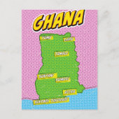 ガーナの地図 ポストカード (正面)