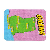 ガーナの地図 マグネット (横)