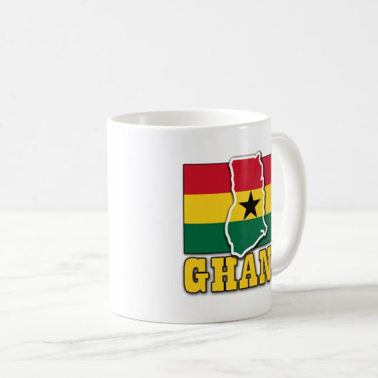 ガーナの旗の土地 コーヒーマグカップ (正面右)