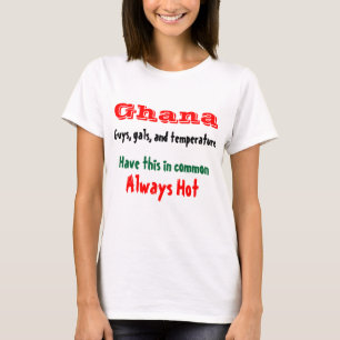ガーナの熱い女の子と男のTシャツ Tシャツ