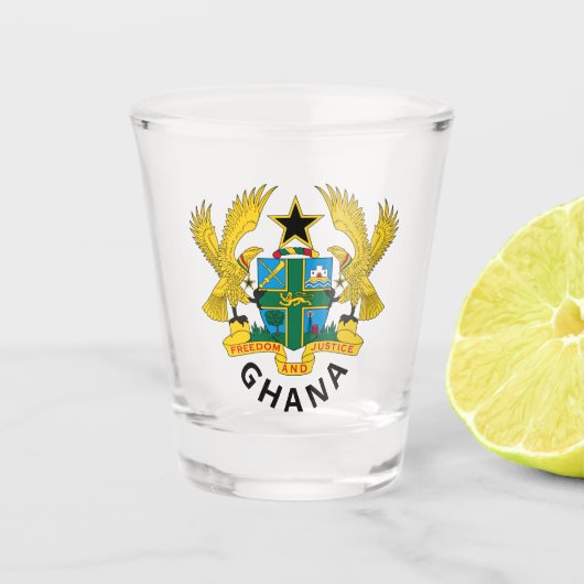ガーナの紋章コーヒーマグ ショットグラス (正面)