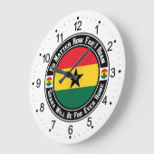 ガーナは永遠の故郷に ラージ壁時計 (傾斜)