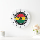 ガーナは永遠の故郷に ラージ壁時計 (ホーム)