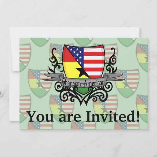 ガーナアメリカの盾の旗 招待状 (正面)