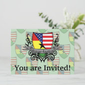 ガーナアメリカの盾の旗 招待状 (スタンド正面)