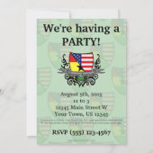 ガーナアメリカの盾の旗 招待状 (裏面)