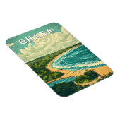 ガーナイラストレーショントラベルアートヴィンテージ マグネット (右側)