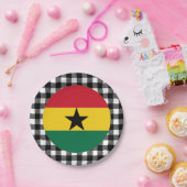 ガーナプレート、バッファロープレイド&ガーナ国旗 ペーパープレート (パーティー)