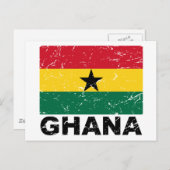 ガーナヴィンテージ国旗 ポストカード (正面/裏面)