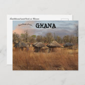 ガーナ伝統的のマッドハッツ ポストカード (正面/裏面)