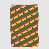 ガーナ国旗とガーナ旅行、休日/スポーツファン ゴルフタオル (正面)