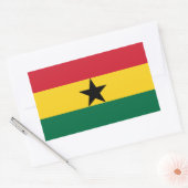 ガーナ国旗のシール 長方形シール (封筒)