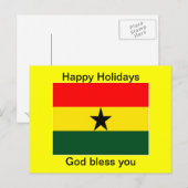 ガーナ国旗の休日 シーズンポストカード (正面/裏面)