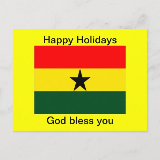 ガーナ国旗の休日 シーズンポストカード (正面)