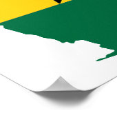 ガーナ国旗の地図フルサイズ ポスター (角)