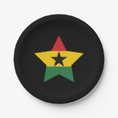 ガーナ国旗の紙プレート ペーパープレート (正面)