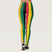 ガーナ国旗の縦の色ストライプの レギンス (裏面)