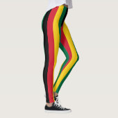 ガーナ国旗の縦の色ストライプの レギンス (右)